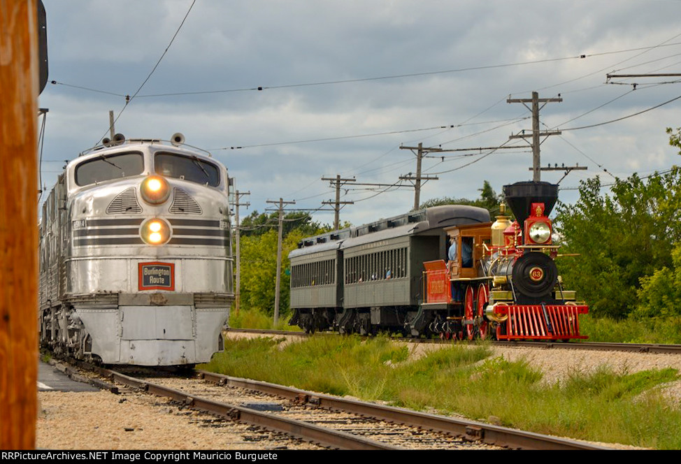 CBQ E5A Locomotive Nebraska Zephyr & Leviathan Steam Locomotive